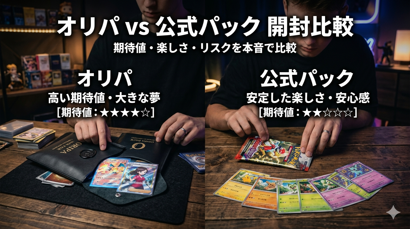 オリパvs公式パック開封